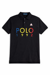 RL BLACK POLO FRONT LOGO