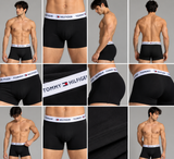 TH BOXER PANTS PACK OF THREE COTTON STRETCH BLACK ,