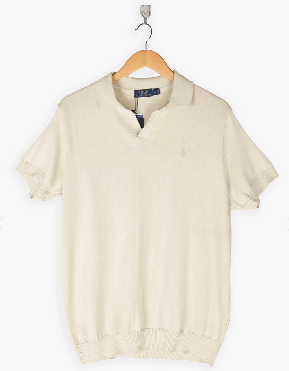 RL MESH POLO BEIGE